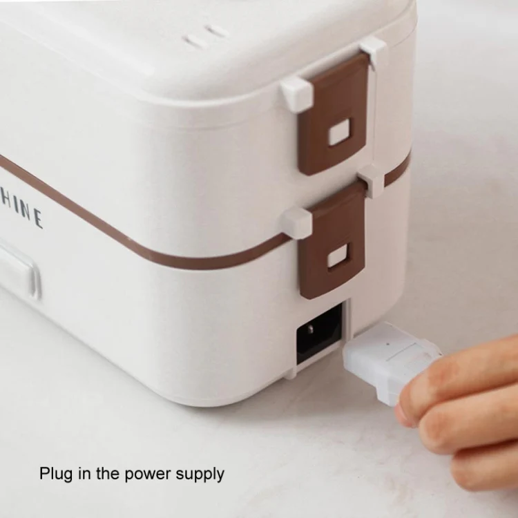 Multi Functional Microwave Oven With Plug-in Electric Cooking Electric Lunch Box, Color:White Single Layer(UK Plug) - Image 7