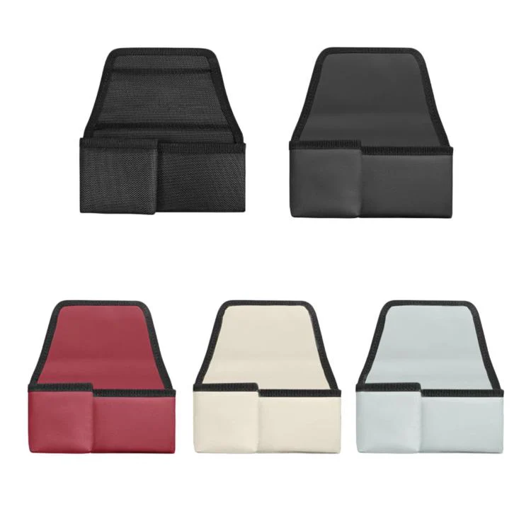 Multifunctional Car Cup Holder Foldable Window Door Side Storage Box, Style: Leather Black - Image 2