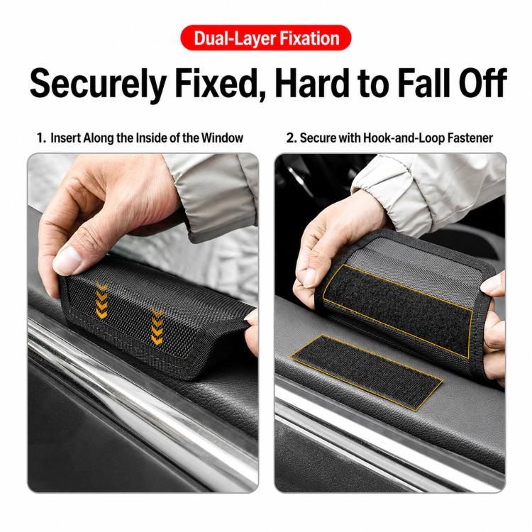 Multifunctional Car Cup Holder Foldable Window Door Side Storage Box, Style: Leather Black - Image 6