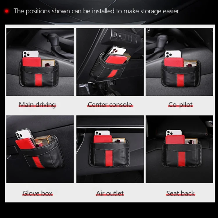 Multifunctional Car-Mounted Adhesive Mesh Bag For Storage Hanging Bags(Beige) - Image 7