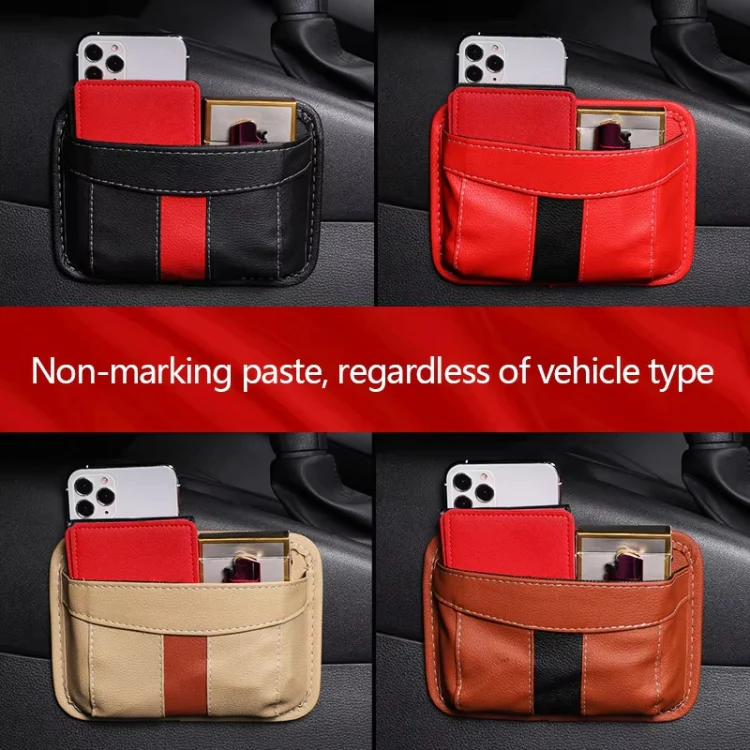Multifunctional Car-Mounted Adhesive Mesh Bag For Storage Hanging Bags(Black) - Image 2