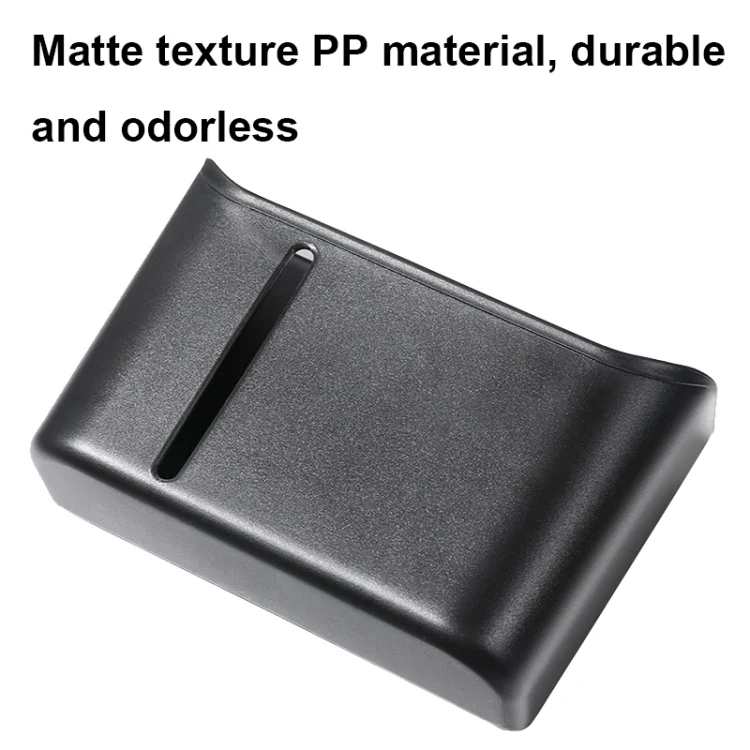 Multifunctional Car Seat Back Storage Box Rear Seat Tissue and Beverage Rack(Black) - Image 3