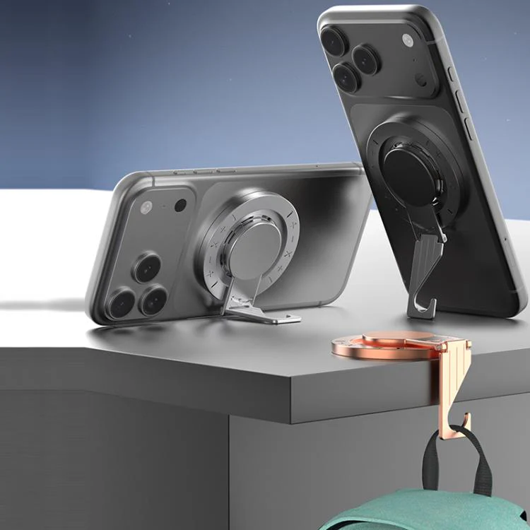 Multifunctional Double-sided Strong Magnetic Phone Holder Desktop Hook(Rose Gold) - Image 3