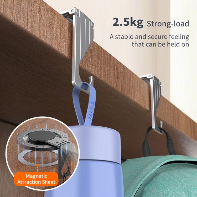 Multifunctional Double-sided Strong Magnetic Phone Holder Desktop Hook(Rose Gold) - Image 6