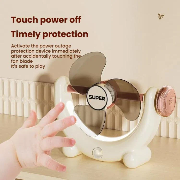 Multifunctional Fan Light Sound Big Wind Power With Light Wall Mounted Long Life Desktop Small Ceiling Fan, Color: Remote Control Blue - Image 8