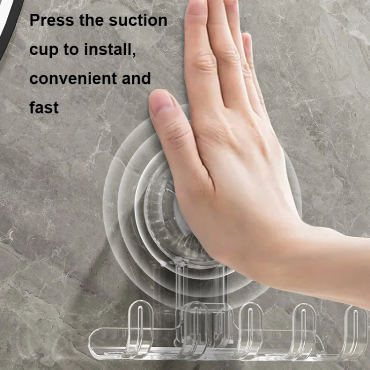 Multifunctional Household Suction Cup Hook Storage Rack Traceless Adhesive Hook(White) - Image 4