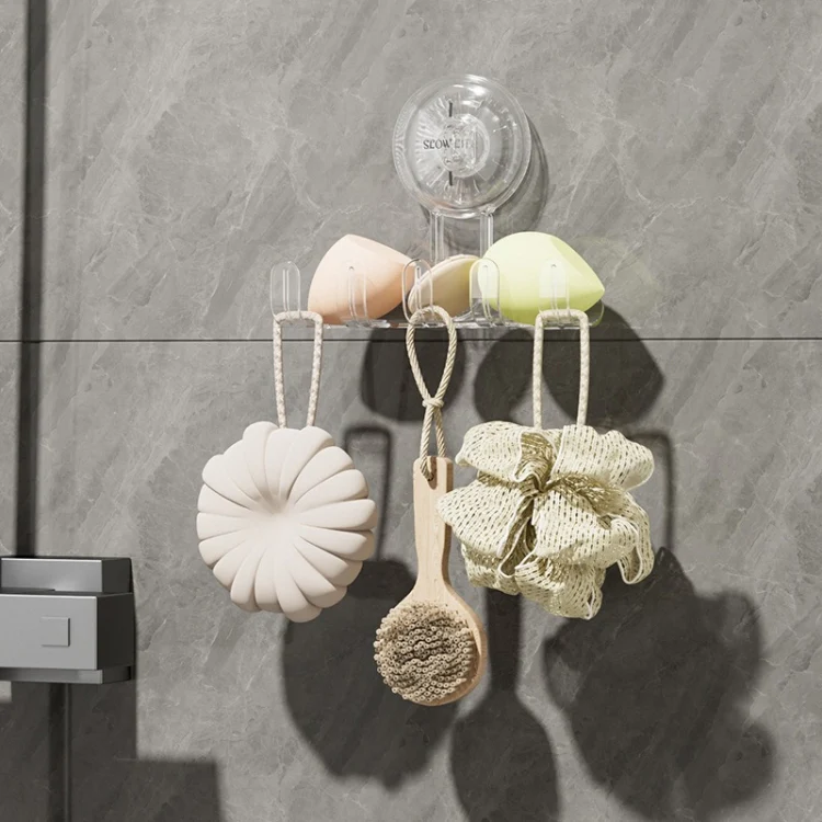 Multifunctional Household Suction Cup Hook Storage Rack Traceless Adhesive Hook(White) - Image 9