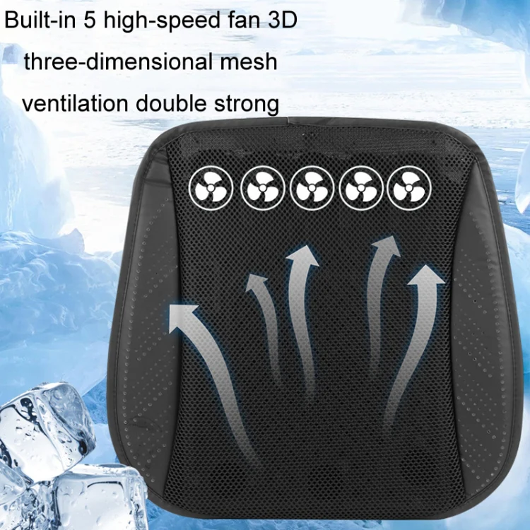 Multifunctional USB Fan Ventilation Heat Dissipation Car Seat Cushion(Red) - Image 6