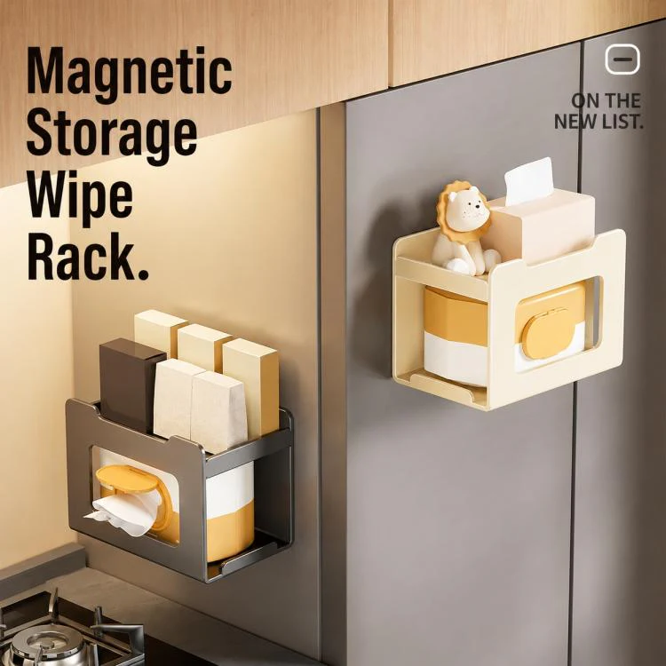 Multifunctional Wall Mounted Magnetic Tissue Storage Holder(Gun Metal) - Image 12