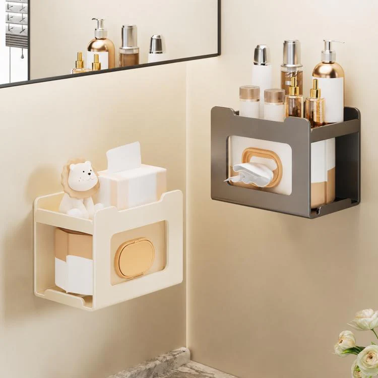 Multifunctional Wall Mounted Magnetic Tissue Storage Holder(Gun Metal) - Image 3