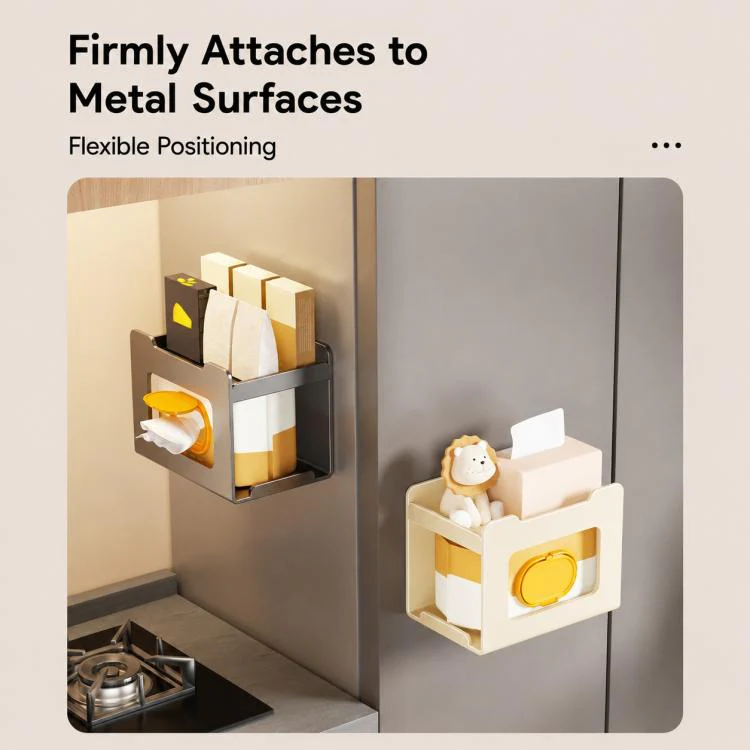 Multifunctional Wall Mounted Magnetic Tissue Storage Holder(Gun Metal) - Image 4