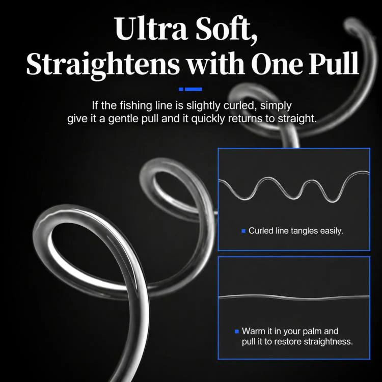 NAIGUAN Fluorocarbon Fishing Line Abrasion Resistant Invisible Carbon Lure Leader Line, Spec: No. 3.0(Transparent) - Image 4