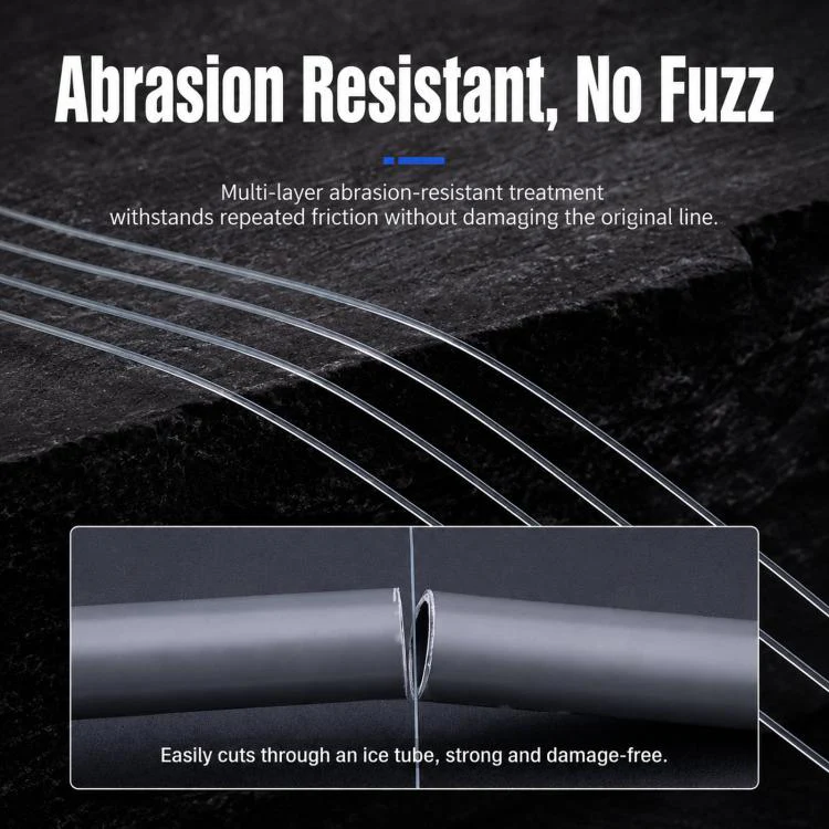 NAIGUAN Fluorocarbon Fishing Line Abrasion Resistant Invisible Carbon Lure Leader Line, Spec: No. 5.0(Transparent) - Image 5