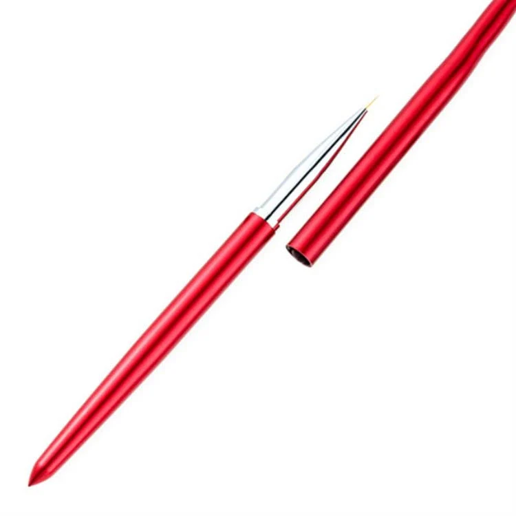 Nail Brush Color Painting Flower Carving Pen Pull Pen Light Therapy Gel Pen Flat Head Pen Nail Pen(Red) - Image 2