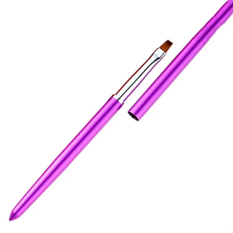 Nail Brush Color Painting Flower Carving Pen Pull Pen Light Therapy Gel Pen Flat Head Pen Nail Pen(Rose Red) - Image 2