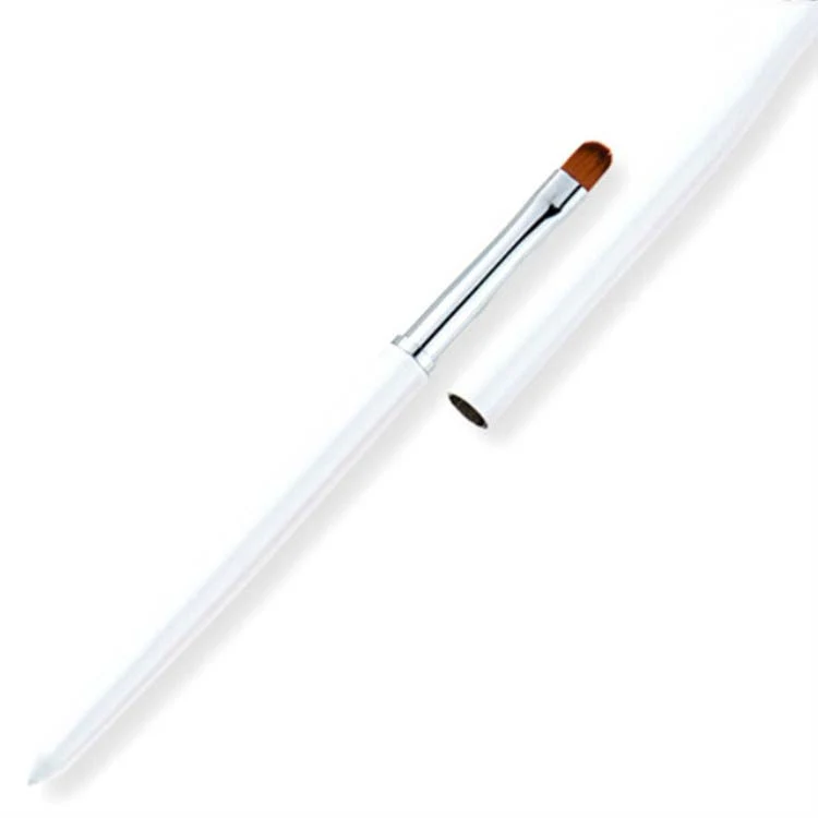 Nail Brush Color Painting Flower Carving Pen Pull Pen Light Therapy Gel Pen Flat Head Pen Nail Pen(White) - Image 2