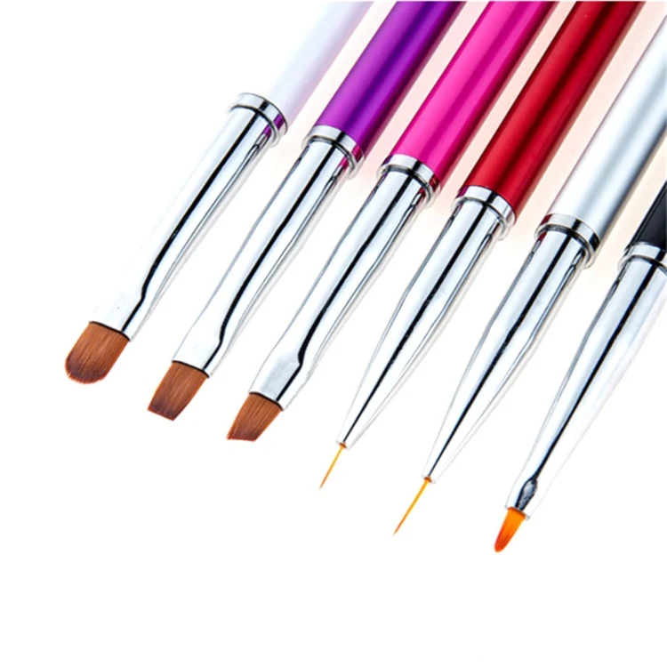 Nail Brush Color Painting Flower Carving Pen Pull Pen Light Therapy Gel Pen Flat Head Pen Nail Pen(White) - Image 4