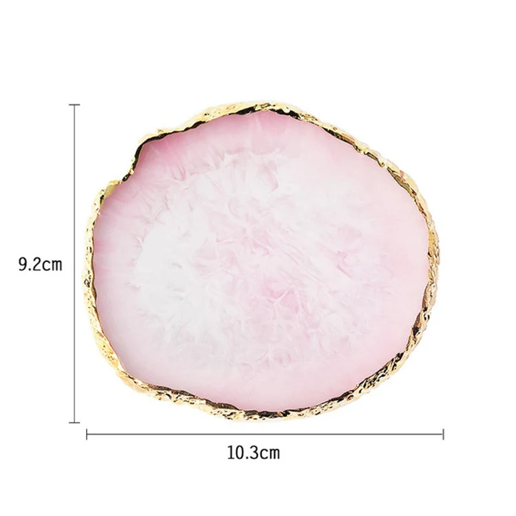 Nail Palettes Resin Agate Pieces Nail Painting Palette Decoration Storage Tray(Purple) - Image 7