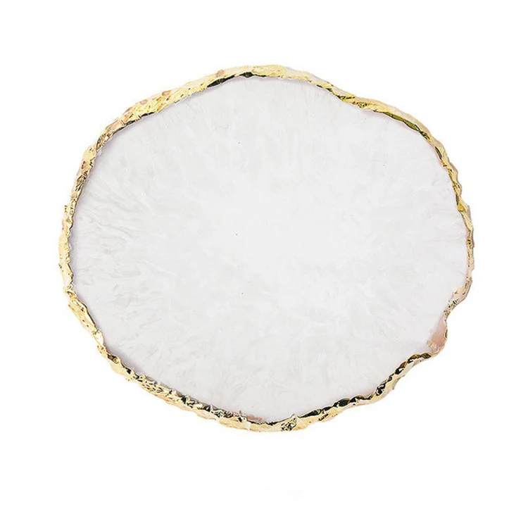 Nail Palettes Resin Agate Pieces Nail Painting Palette Decoration Storage Tray(White) - Image 2