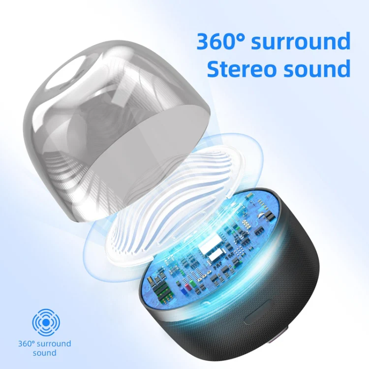 NBY 6680 Colorful Light 6D Stereo Wireless Bluetooth Speaker(White) - Image 3