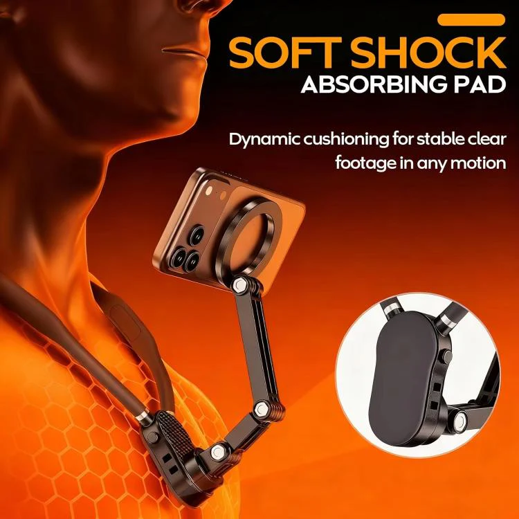 Neck-Worn Phone Mount Cycling First-Person View Chest-Mounted Anti-Shake Shooting, Style: Clip - Image 3