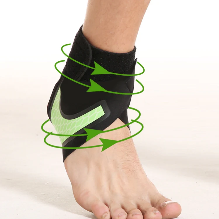 Neoprene Sports Ankle Support Ankle Compression Fixed Support Protective Strap, Specification: Right Foot (Black) - Image 5