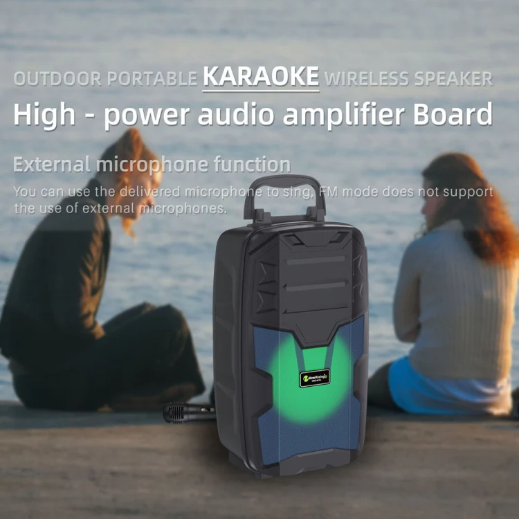 NewRixing NRG401C Outdoor Portable Karaoke Wireless Speaker High-Power Audio Amplifier No Mic(Red) - Image 6