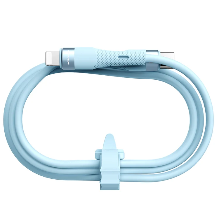 Nillkin 2.4A USB-C/Type-C to 8 Pin Silicone Data Cable, Length: 1.2m(Blue) - Image 5