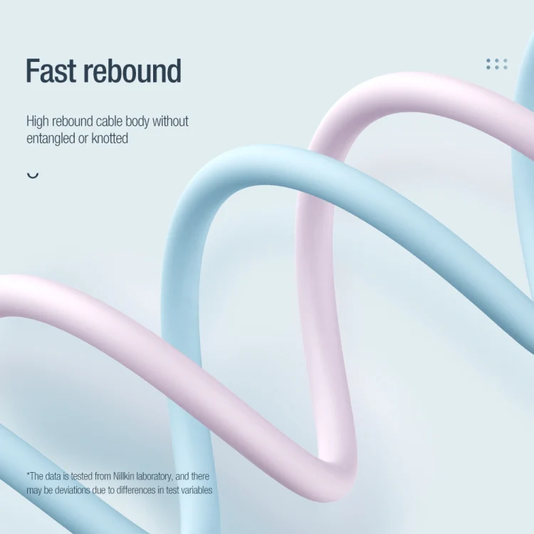 Nillkin 2.4A USB-C/Type-C to 8 Pin Silicone Data Cable, Length: 1.2m(Blue) - Image 7