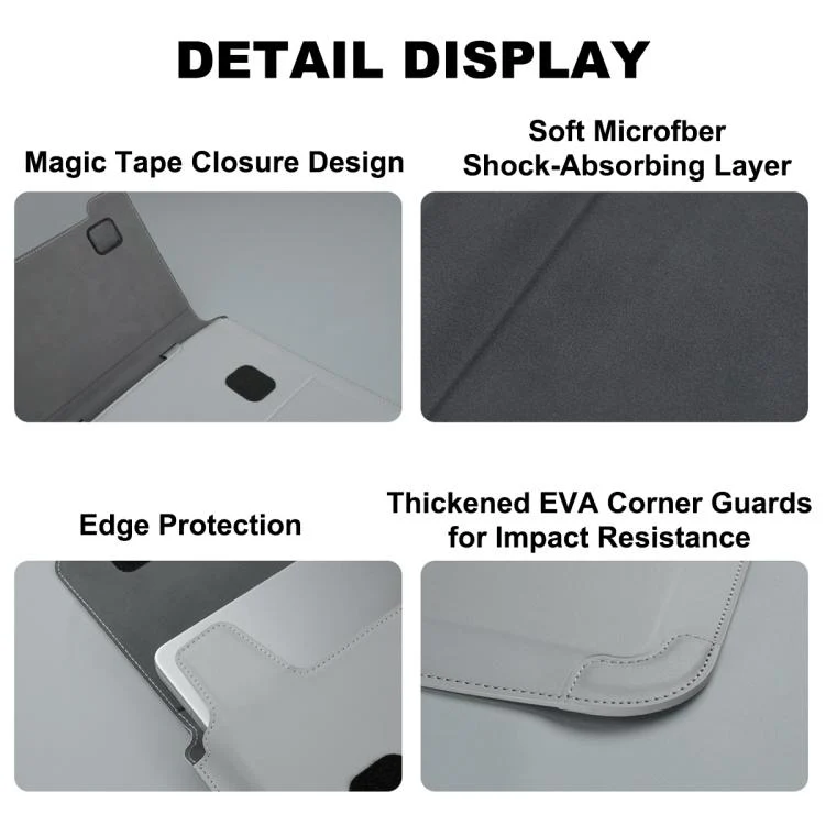 NILLKIN Versatile Pro Multi-functional Laptop Sleeve with Holder and Mouse Pad, Size:16.2 inch(Black) - Image 9
