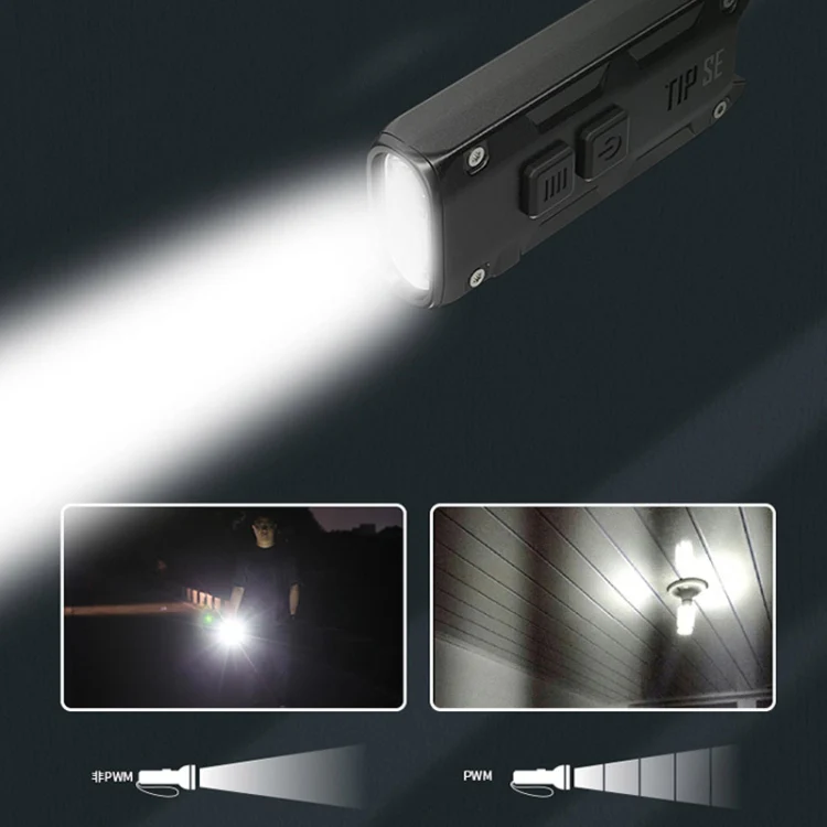 Nitecore 700 Lumens TIP SE Mini LED Glare Flashlight USB Rechargeable Metal Lamp (Black) - Image 15