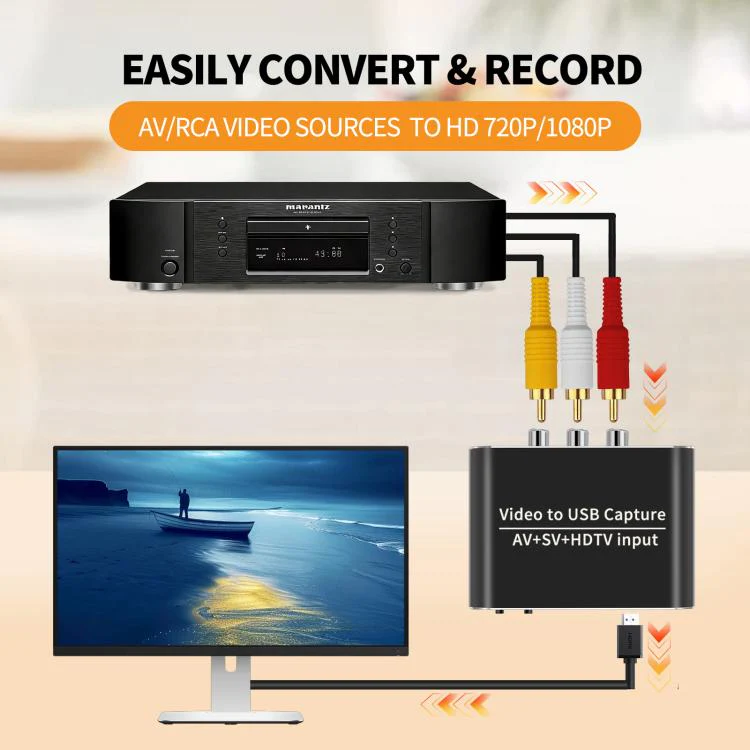 NK-10S AV/S-VIDEO/HDMI USB 3.0 Video Capture Card Converter(Black) - Image 4
