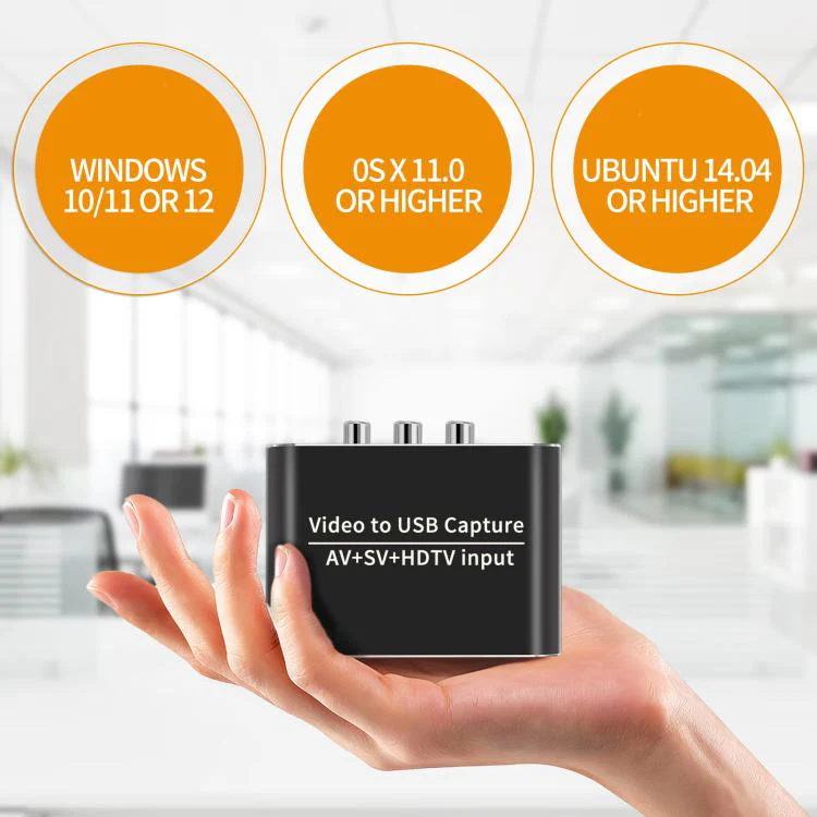NK-10S AV/S-VIDEO/HDMI USB 3.0 Video Capture Card Converter(Black) - Image 5