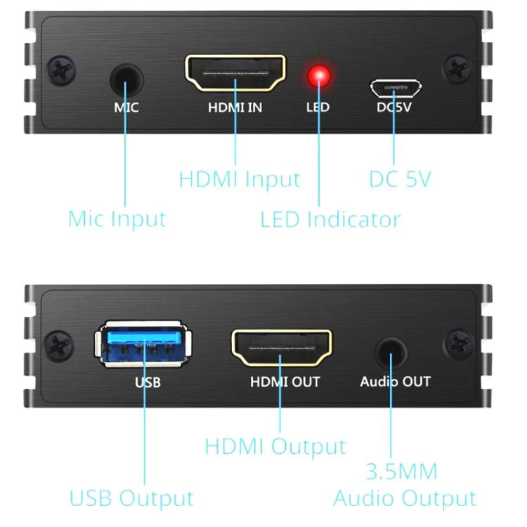 NK-S300 USB 3.0 HDMI 4K HD Video Capture Card Device (Black) - Image 6