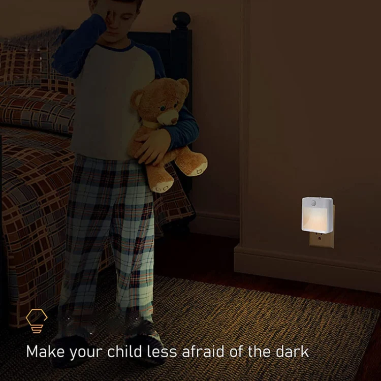 NL2101 Motion Sensor LED Night Light AC Plug Dimming Sleep Lights,Spec: Warm White EU Plug - Image 7