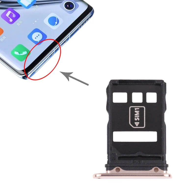 NM Card Tray + SIM Card Tray for Huawei Mate 40E 4G (Gold) - Image 4