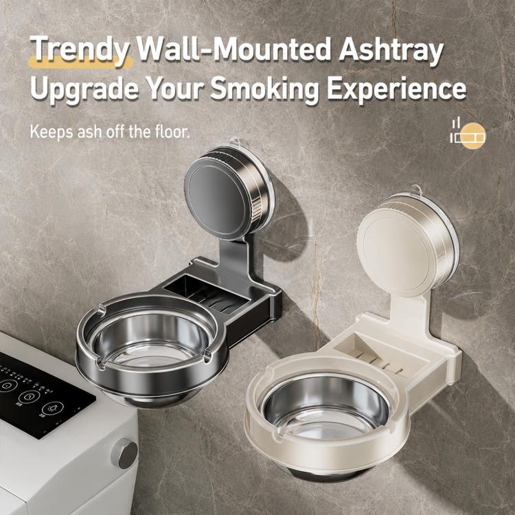 No-drill Suction Cup Wall-mounted Ashtray(White) - Image 7