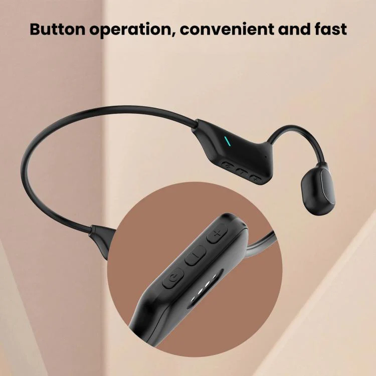 Noise Reduction HD Bone Conduction Hearing Aid Earphones Open-Ear Wireless Bluetooth Headphones(Black) - Image 3