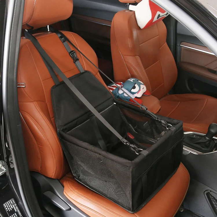 Nonslip Folding Breathable Waterproof Car Vice Driving Seat Cover Pet Cat Dog Bag, Size: 40 x 30 x 25 cm(Black)