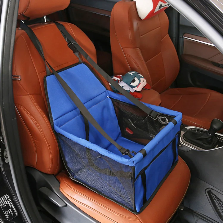 Nonslip Folding Breathable Waterproof Car Vice Driving Seat Cover Pet Cat Dog Bag, Size: 40 x 30 x 25 cm(Blue)