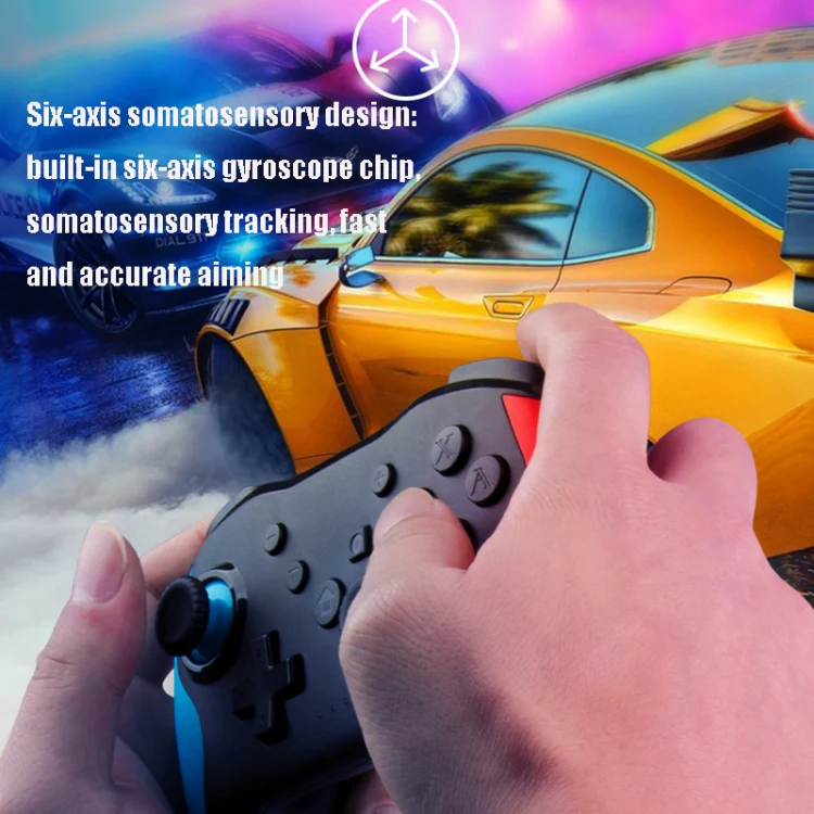 NS009 6-Axis Vibration Burst Wireless Bluetooth Gamepad For Switch Pro(Green and White) - Image 7