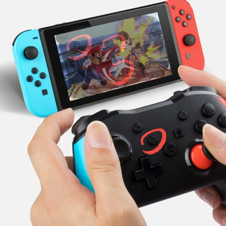 NS009 6-Axis Vibration Burst Wireless Bluetooth Gamepad For Switch Pro(Green and White) - Image 9