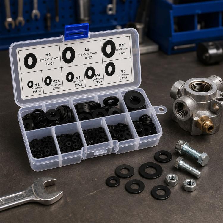 O-shaped Seal Fixing Ring Tool Kit 250 pcs /Set(Black)