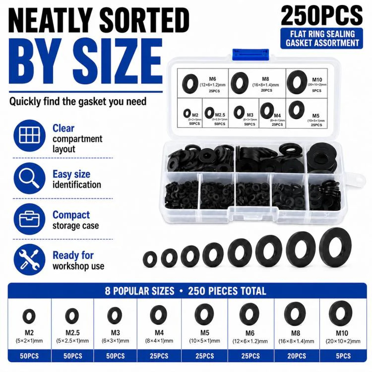 O-shaped Seal Fixing Ring Tool Kit 250 pcs /Set(Black) - Image 5