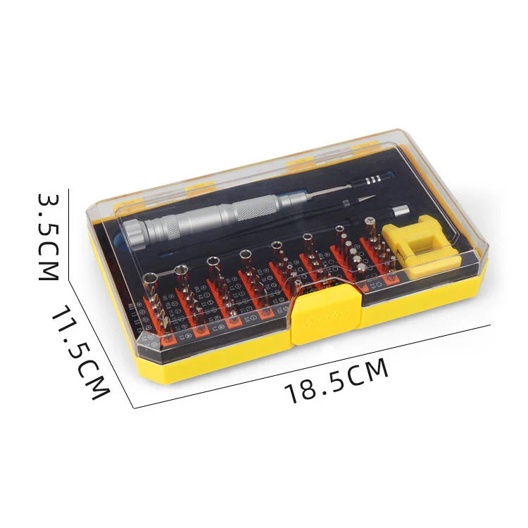 Obadun 9802B 52 in 1 Aluminum Alloy Handle Hardware Tool Screwdriver Set Home Precision Screwdriver Mobile Phone Disassembly Tool(Yellow Box) - Image 3