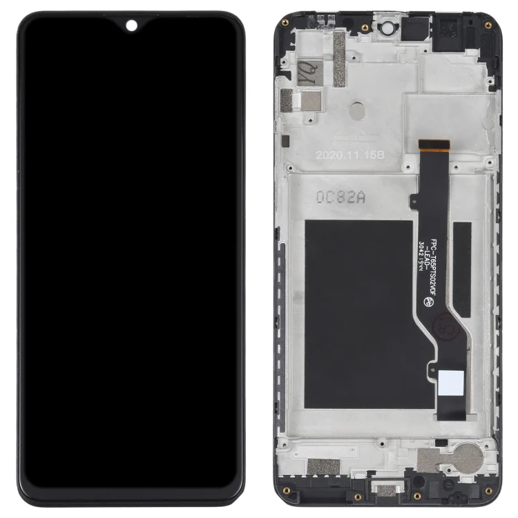 OEM LCD Screen For ZTE Blade A7S 2020 A7020 Digitizer Full Assembly with Frame (Black) - Image 2