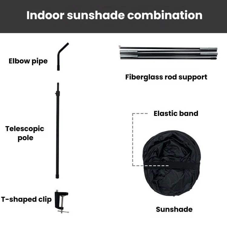 Office Sun Protection Privacy Shield Curtain Indoor Sun Blocker Preventing Direct Air-Condition Blows, Style: Long White - Image 5