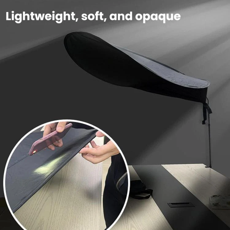 Office Sun Protection Privacy Shield Curtain Indoor Sun Blocker Preventing Direct Air-Condition Blows, Style: Long White - Image 6