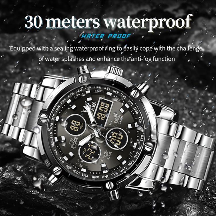 OLEVS 1106 Men Luminous Waterproof Smart Electronic Watch(Black) - Image 4