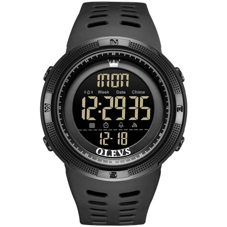 OLEVS 1109 Men Multifunctional Smart Sports Waterproof Electronic Watch(Black)